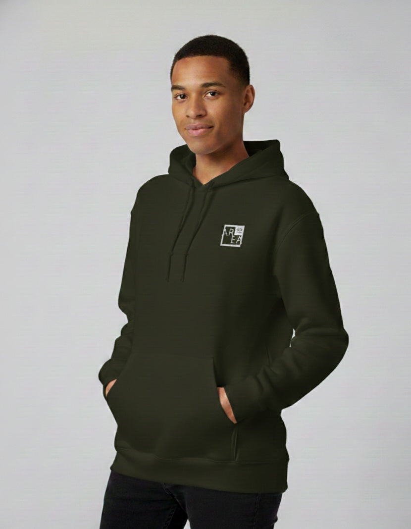 Olive Green Plain - Unisex Cotton Regular Fit Hoodie