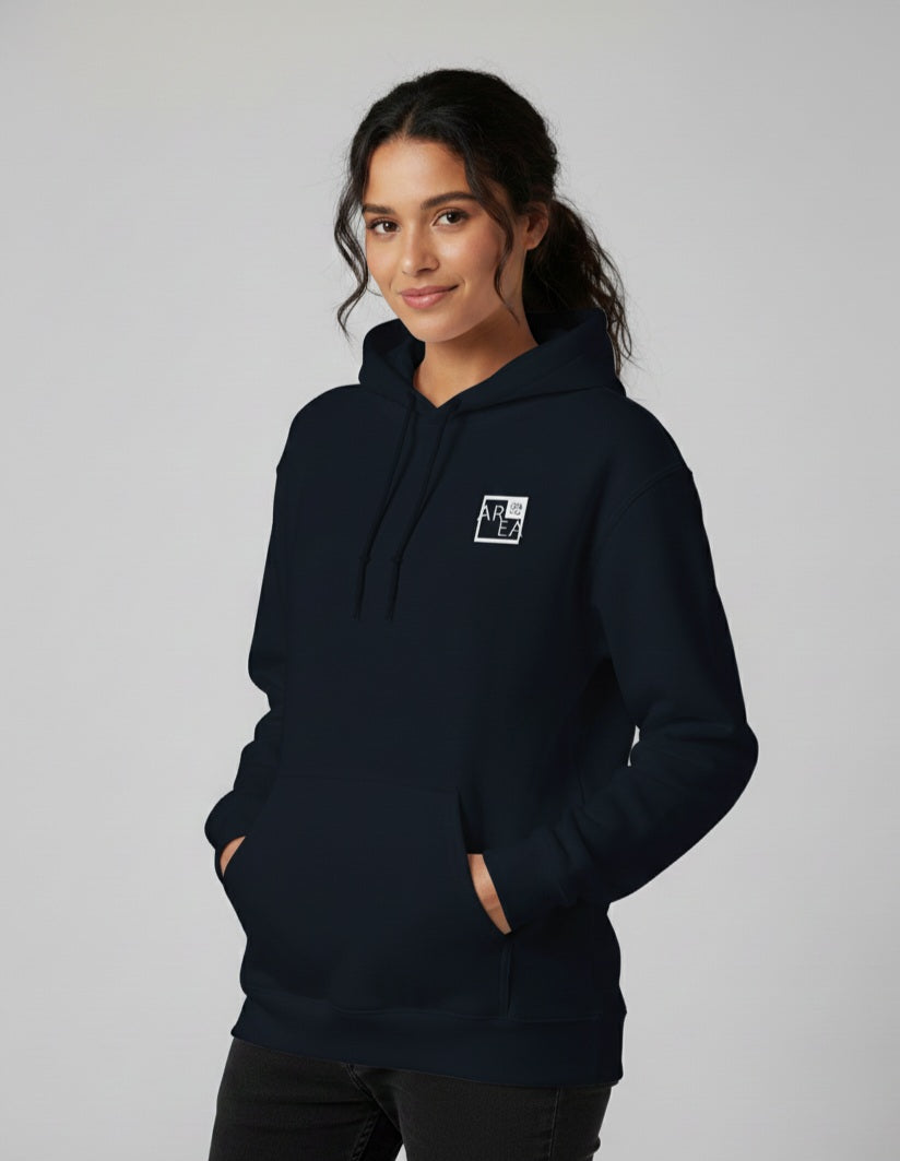 Navy Blue Plain - Unisex Cotton Regular Fit Hoodie