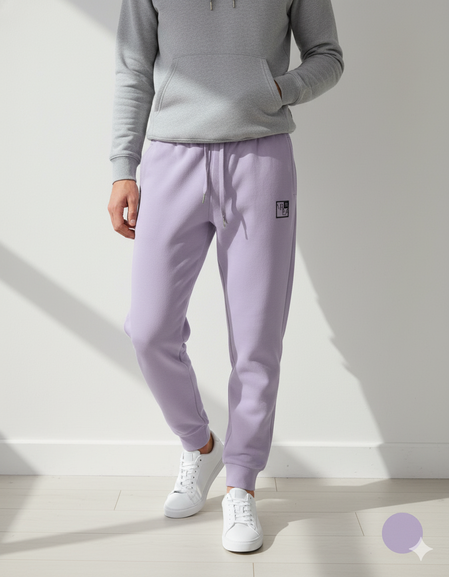 Lavender Plain - Unisex Relaxed Cotton Joggers