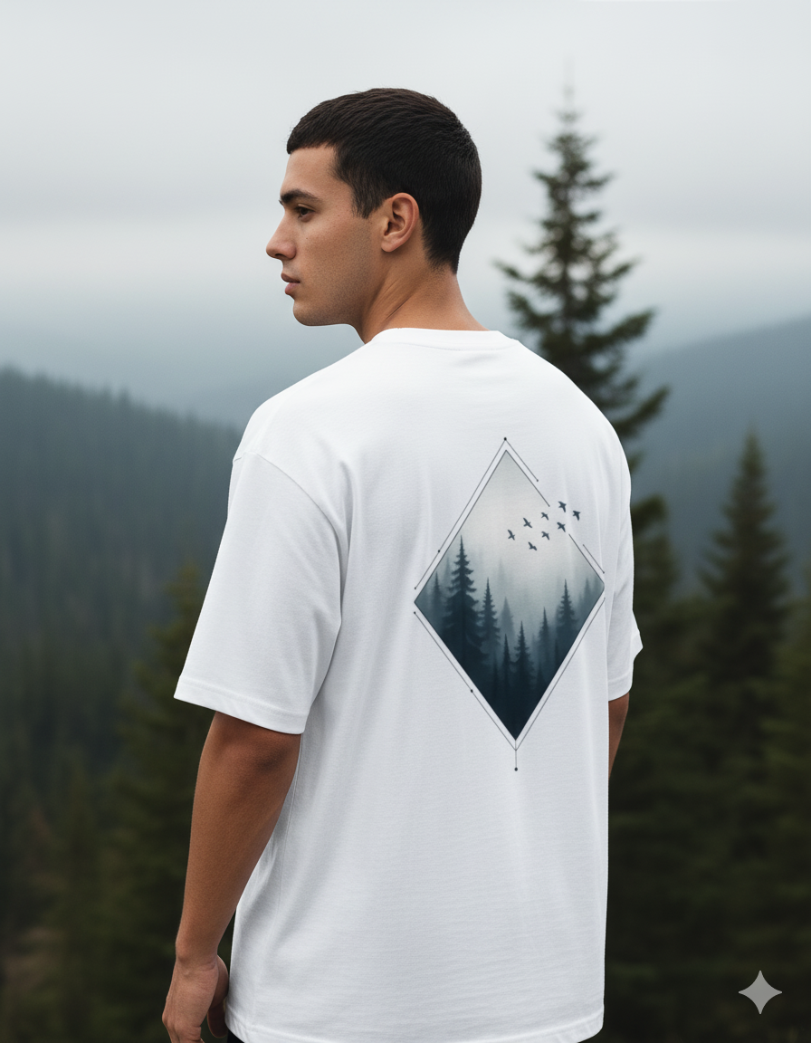 Forest - Unisex Printed Oversized T-Shirt