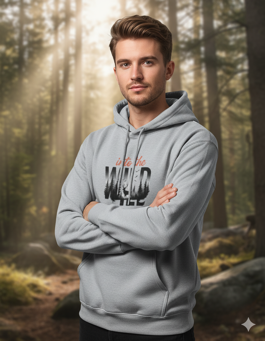Into The WILD - Unisex Printed Hoodie